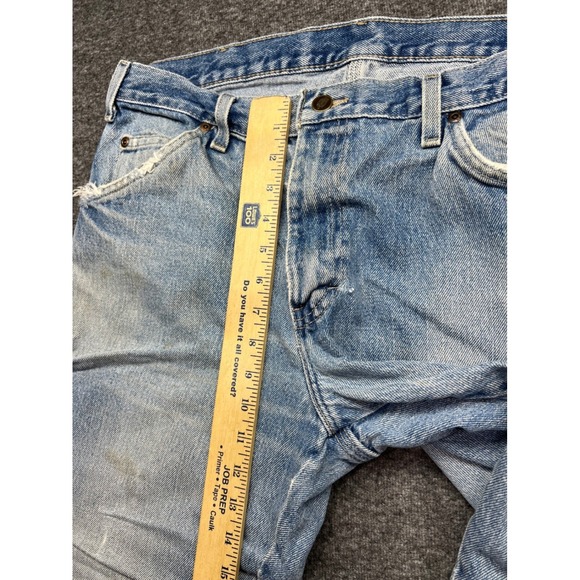 Dickies Carpenter Jeans Mens 32x30 Blue Fits 33x26 Light Relaxed Fit Workwear - Picture 3 of 16